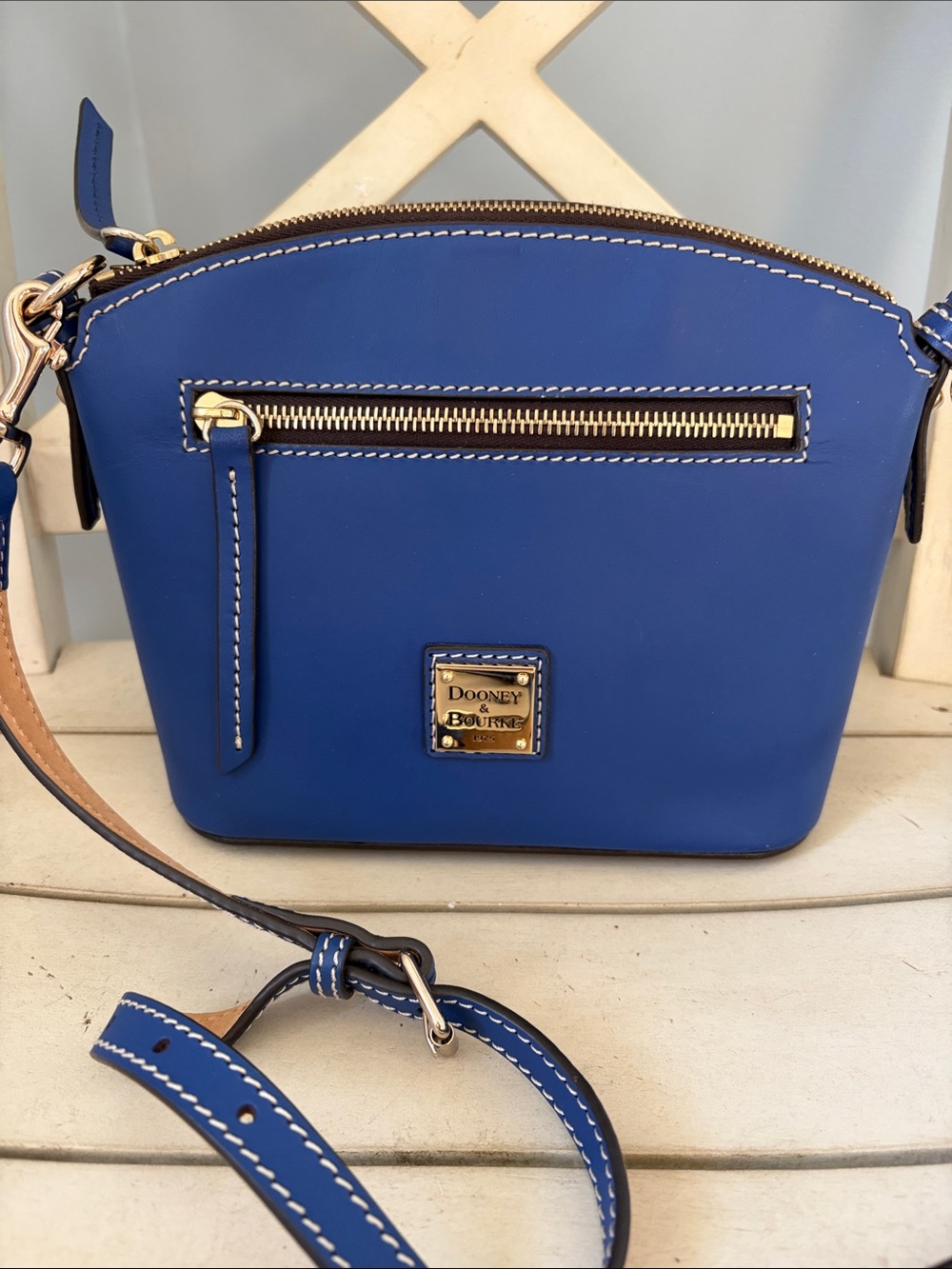Dooney & Bourke Doomed Blue Crossbody Bag - Smooth Leather